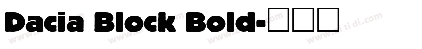 Dacia Block Bold字体转换